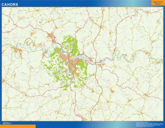 Mapa Cahors en Francia