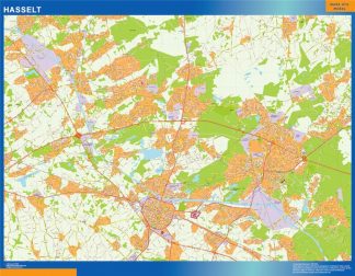 Mapa de Hasselt en Bélgica