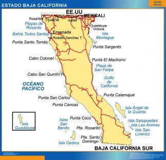 Mapa Estado Baja California