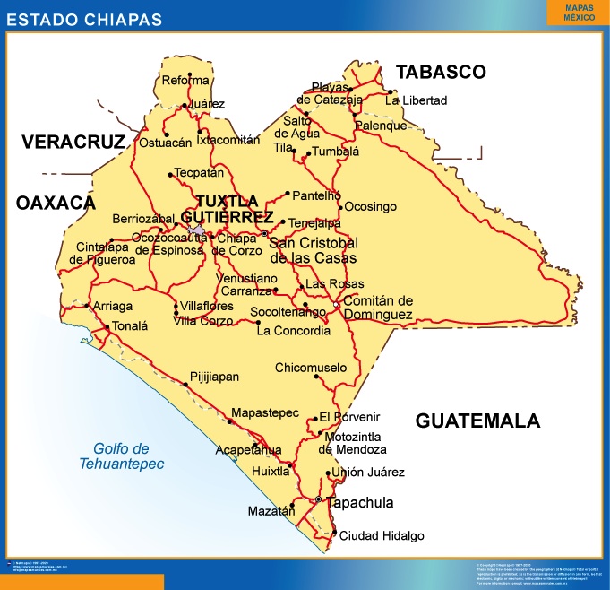 Mapa Estado Chiapas