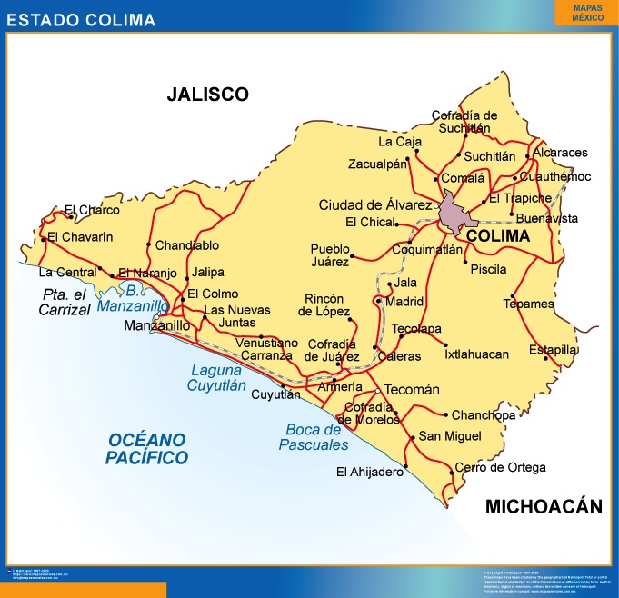 Mapa Estado Colima