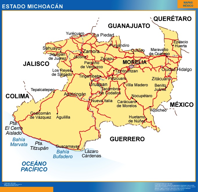 Mapa Estado Michoacan