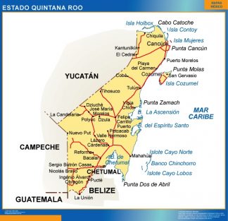 Mapa Estado Quintana Roo