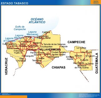 Mapa Estado Tabasco