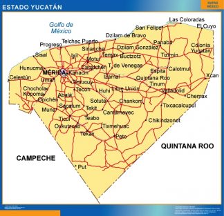 Mapa Estado Yucatan